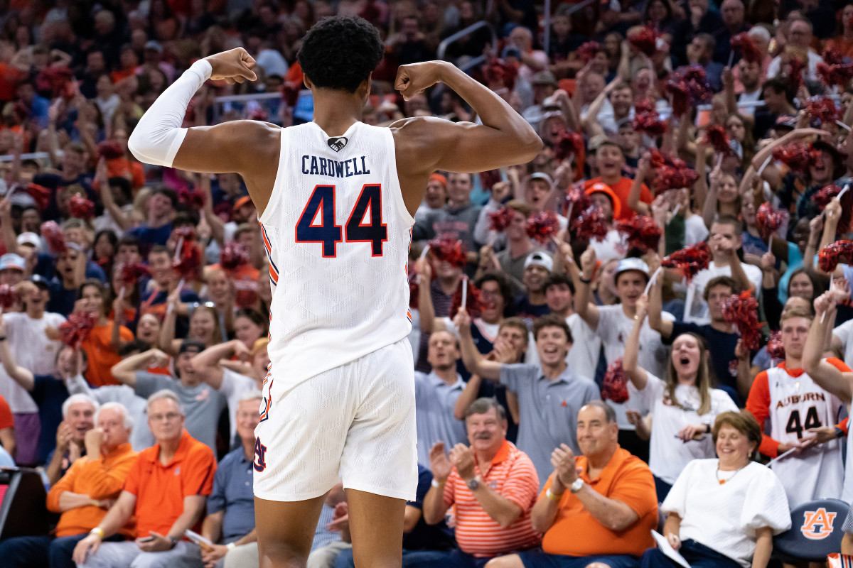 Dylan Cardwell (44) during the season opener between the George Mason Patriots and the #15 Auburn Tigers at Neville Arena in Auburn, AL on Monday, Nov 7, 2022.